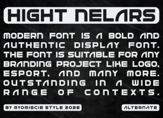 Hight Nelars Font preview image 3