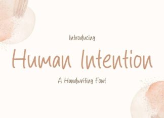 Human Intention Handwriting Font preview image 1