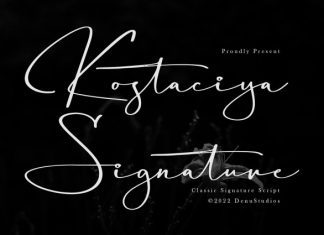 Kostaciya Handwriting Font preview image 1