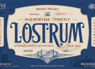 Lostrum Font preview image 1