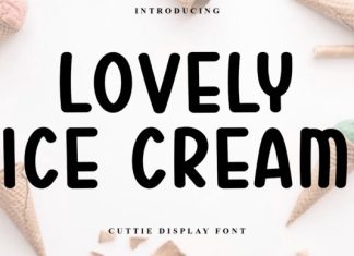 Lovely Ice Cream Font preview image 1