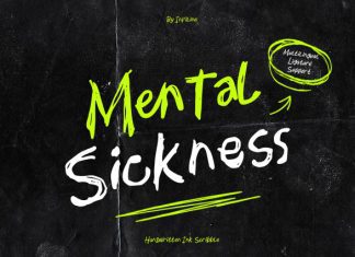 Mental Sickness Script Font preview image 1