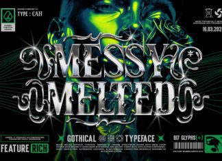 Messy Melted Font preview image 1