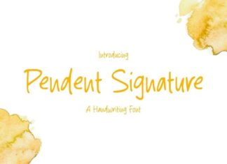 Pendent Signature Font preview image 1