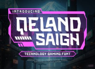 Qeland Saigh Font preview image 1