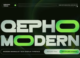 Qepho Modern Font preview image 1