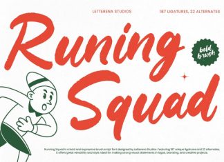 Runing Squad Script Font preview image 1