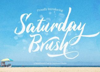 Saturday Brush Font preview image 1