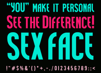 Sex Face Small Caps Font preview image 1