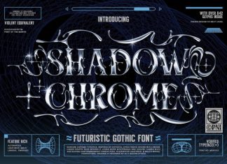 Shadow Chrome Font preview image 1