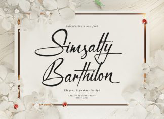 Simsalty Barthilon Handwritten Font preview image 1