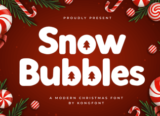 Snow Bubbles Display Font preview image 1