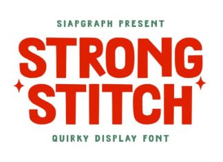 Strong Stitch Font preview image 1
