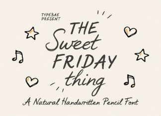 Sweet Friday Thing Script Font preview image 1
