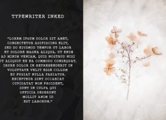 Typewriter Inked Font preview image 2