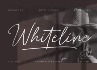 Whiteline Handwritten Font preview image 1