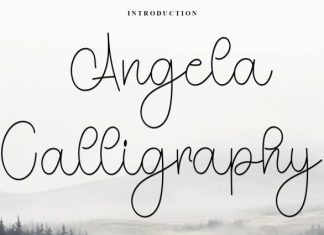 Angela Calligraphy Font preview image 1