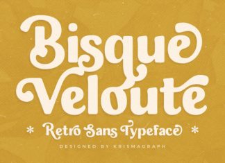 Bisque Velouté – Retro Font preview image 1