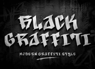 Black Graffiti Font preview image 1