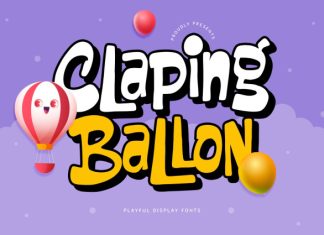 Claping Ballon – Playful Display Font preview image 1