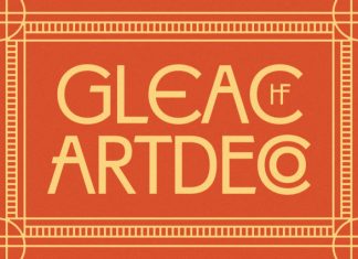 Gleac HF – Art Deco Display Font preview image 1