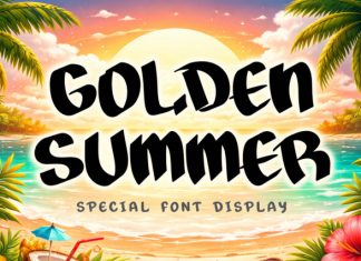 Golden Summer Font preview image 1