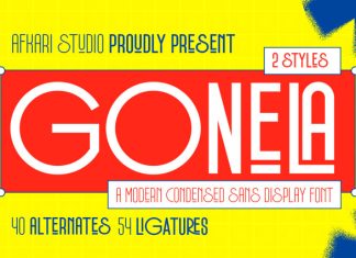 Gonela – Modern Condensed Sans Display Font preview image 1
