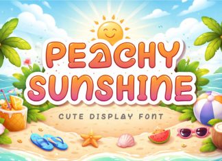 Peachy Sunshine Font preview image 1
