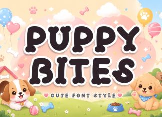 Puppy Bites Font preview image 1