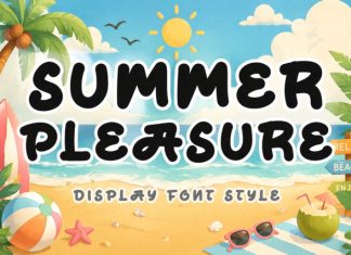 Summer Pleasure Font preview image 1