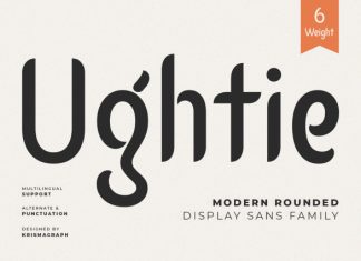 Ughtie – Elegant Sans Family Font preview image 1
