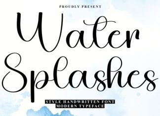 Water Splashes Font preview image 1