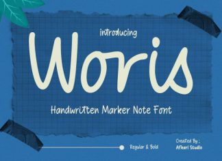 Woris – Handwritten Marker Note Font preview image 1
