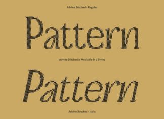 Advine Stitched Font preview image 2