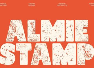 Almie Stamp Font preview image 1