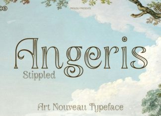 Angeris Stippled Font preview image 1