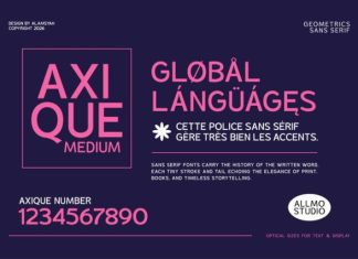 Axique Medium Font preview image 2