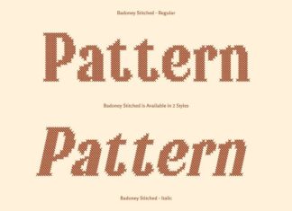 Badoney Stitched Font preview image 2