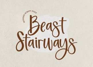 Beast Stairways Script Font preview image 1