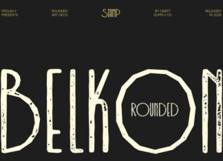Belkon Rounded Stamp Font preview image 1