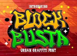 Block busta Font preview image 1