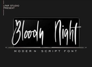Bloody Night Font preview image 1