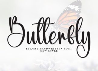 Butterfly Handwriting Type preview image 1