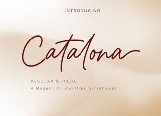 Catalona Script Font preview image 1