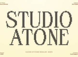 Clevon Stitched Font preview image 3