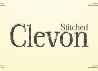 Clevon Stitched Font preview image 1