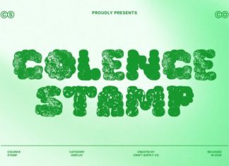 Colence Stamp Font preview image 1