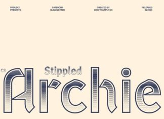 CS Archie Stippled Font preview image 1