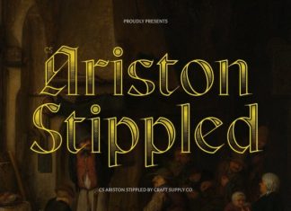 CS Ariston Stippled Font preview image 1