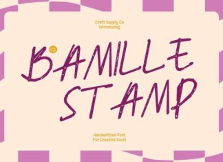 CS Bamille Stamp Font preview image 1